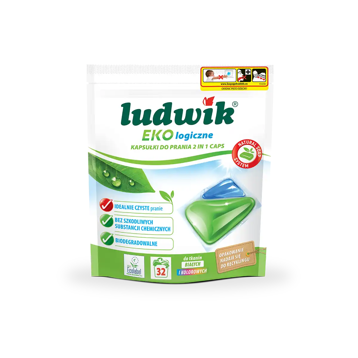 Ludwik Ekologiczny Kapsułki do prania 32 szt doypack