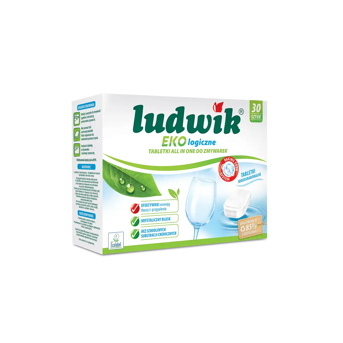 Ludwik Ekologiczny Tabletki do zmywarki All in One 30 szt