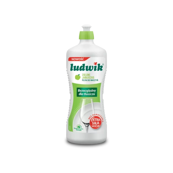 Ludwik Płyn do mycia naczyń zielone jabłuszko 900 g