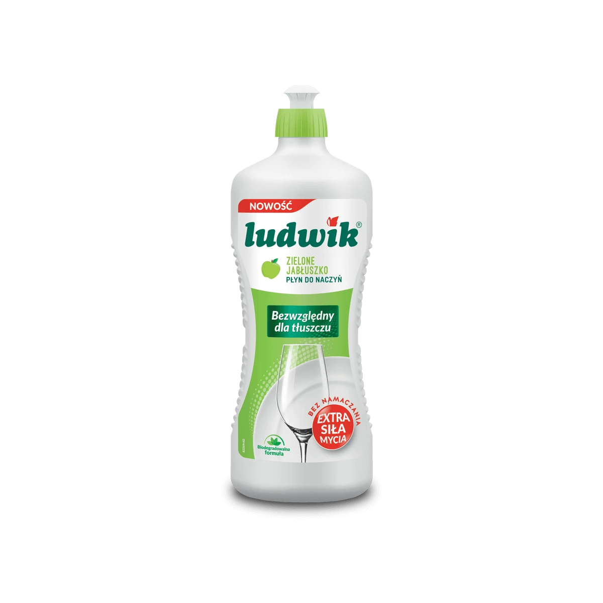 Ludwik Płyn do mycia naczyń zielone jabłuszko 900 g