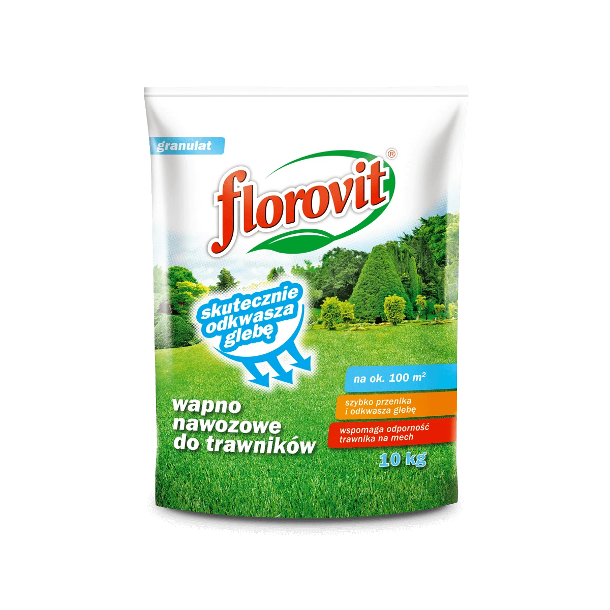 Florovit Wapno do trawników z mchem 10 kg