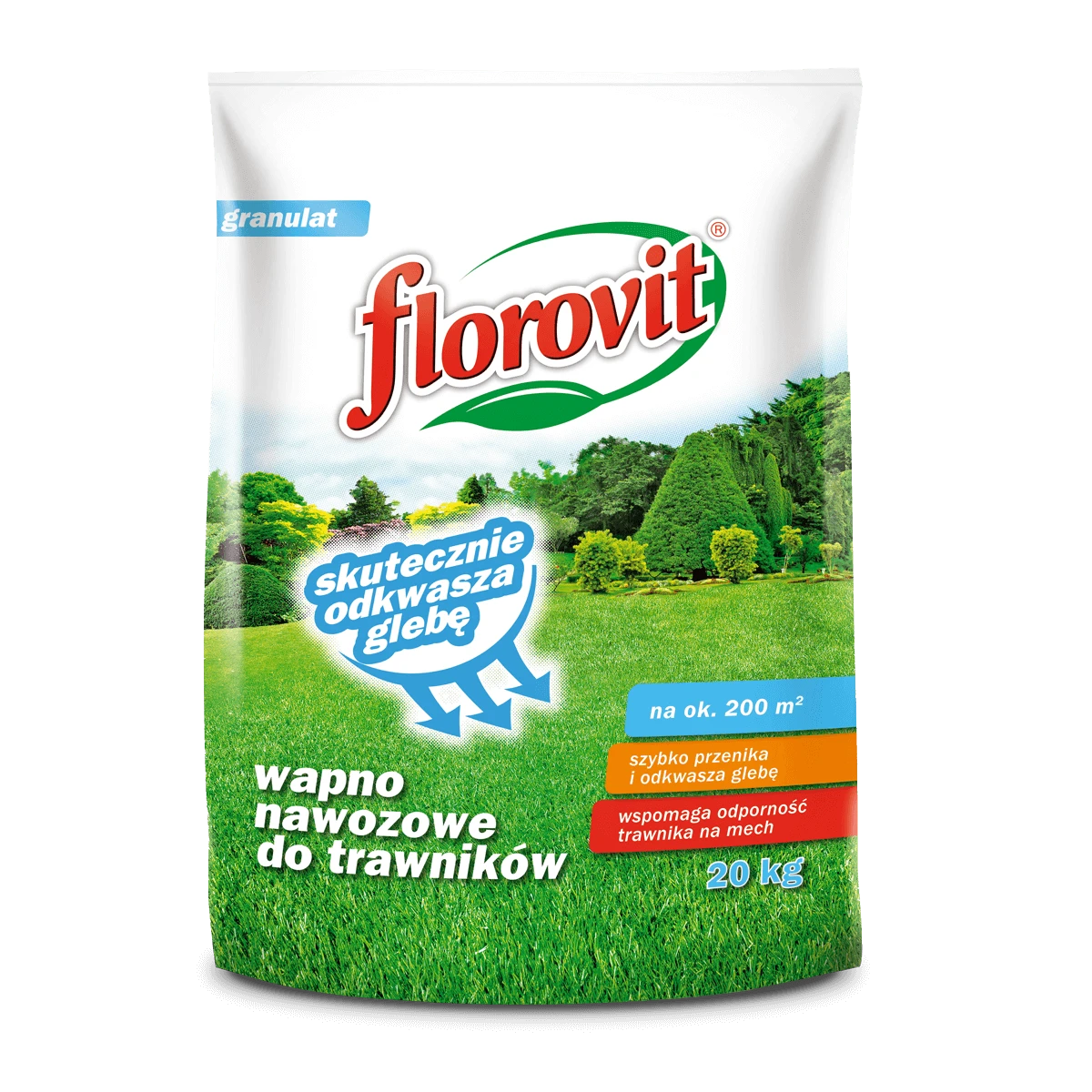 Florovit Wapno do trawnika z mchem 20 kg