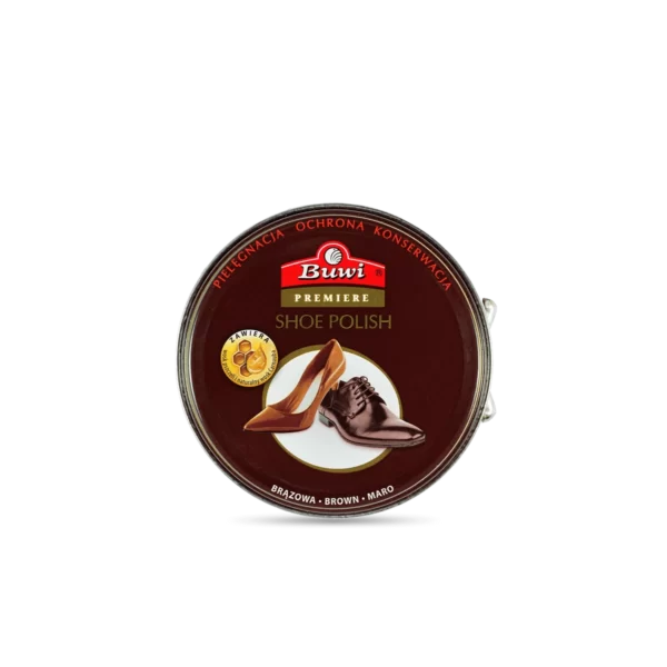 BUWI  PREMIERE pasta w puszce do obuwia 40 ml brązowa