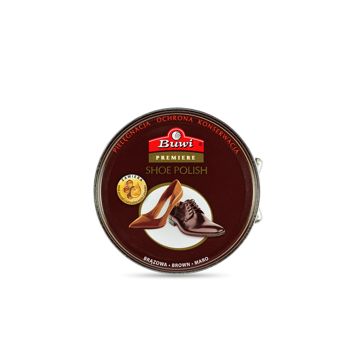 BUWI  PREMIERE pasta w puszce do obuwia 40 ml brązowa