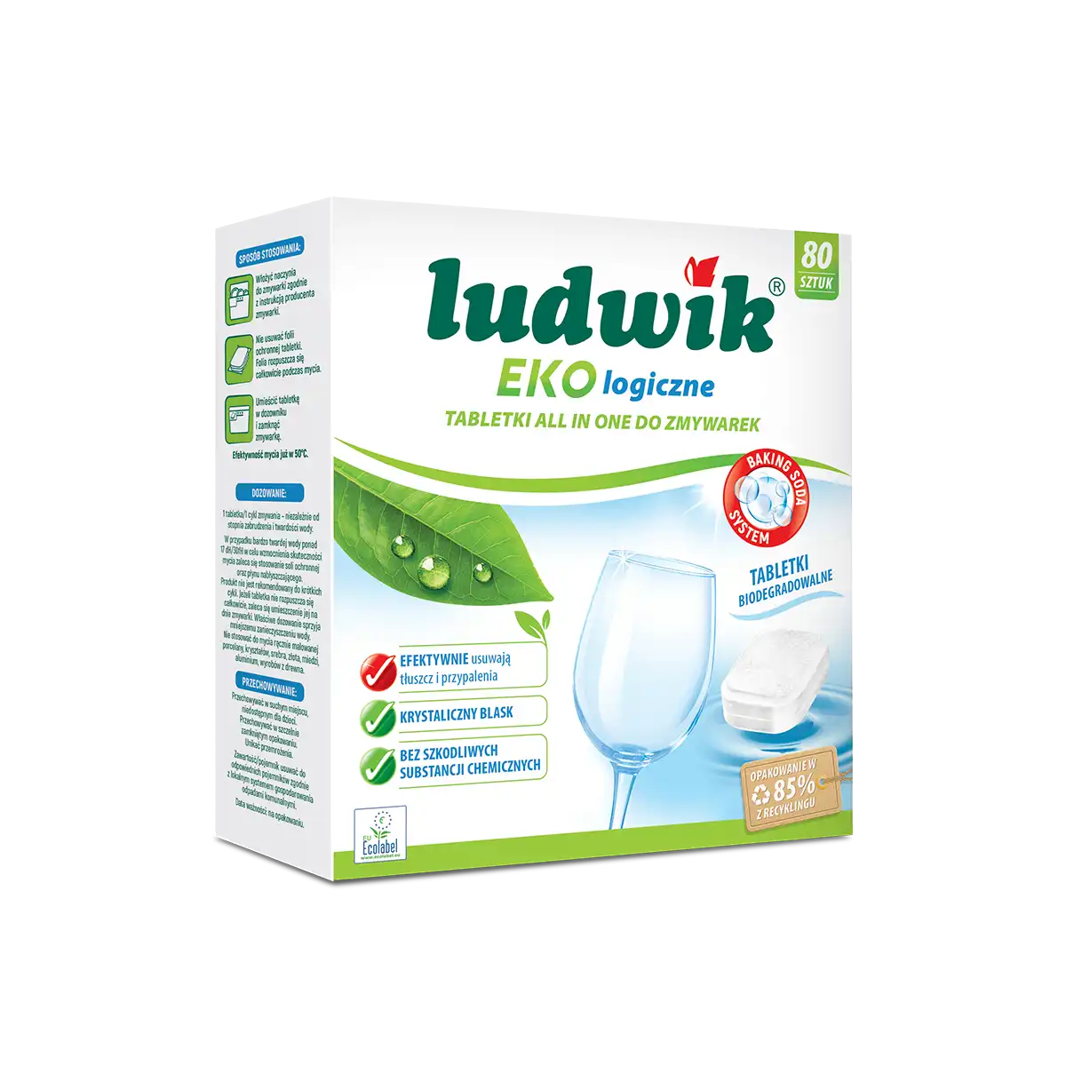 Ludwik Ekologiczny tabletki do zmywarki All in One 80 szt