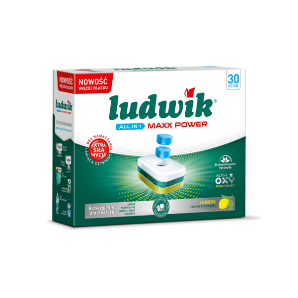 Ludwik tabletki do zmywarek ALL IN 1 MAXX POWER LEMON  - 30 szt.