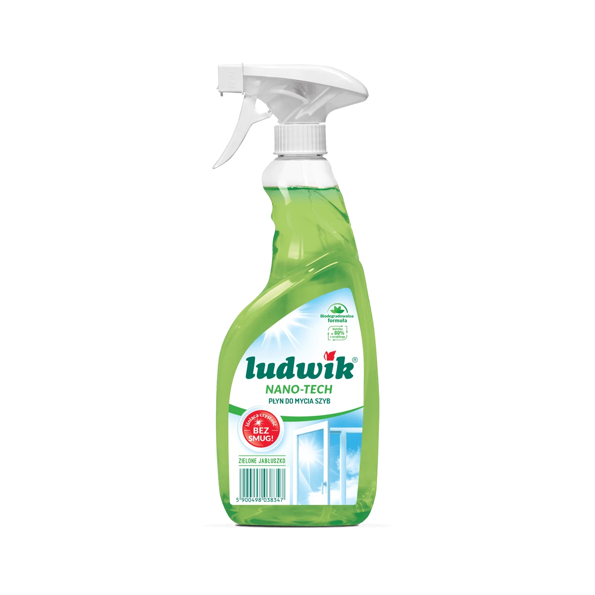 Ludwik Płyn do mycia szyb i glazury nano-tech 600 ml