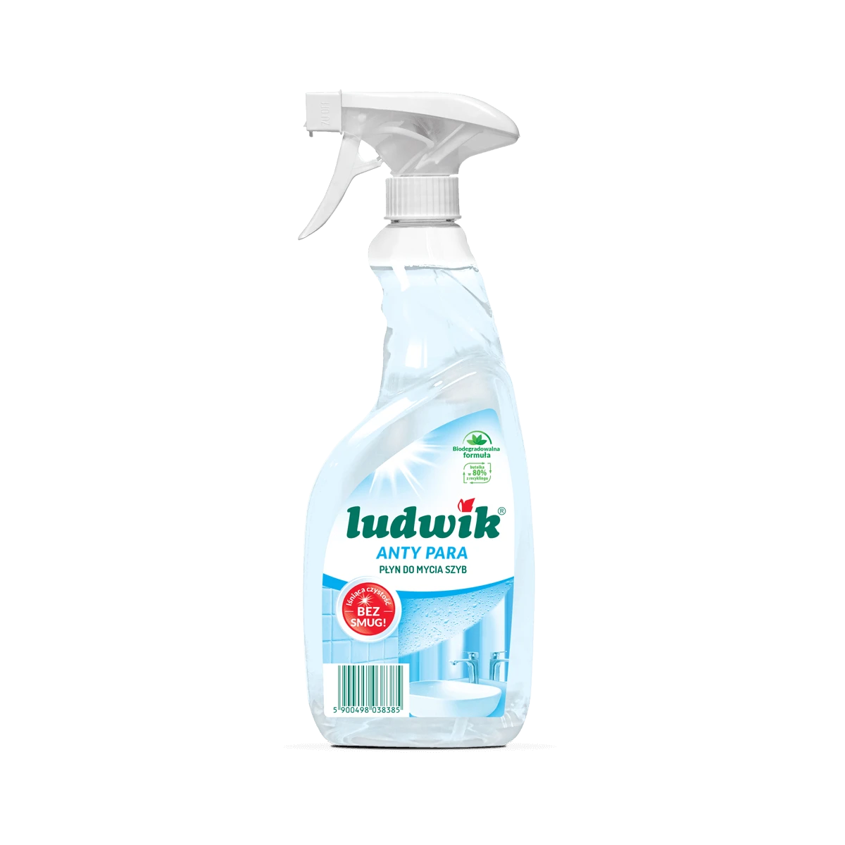 Ludwik Płyn do mycia szyb i glazury anty para 600 ml