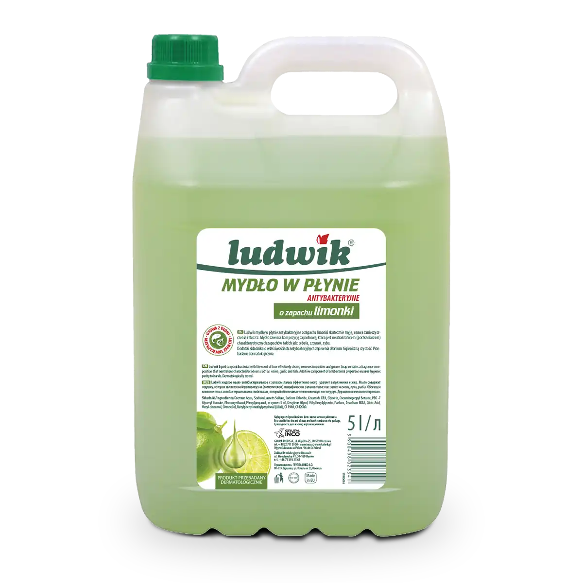 Ludwik mydło antybakteryjne limonka 5 l.