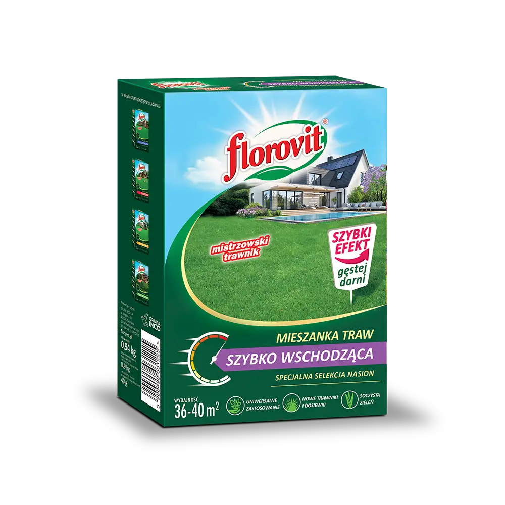 Florovit mieszanka traw SZYBKO WSCHODZĄCA karton 0,9 kg